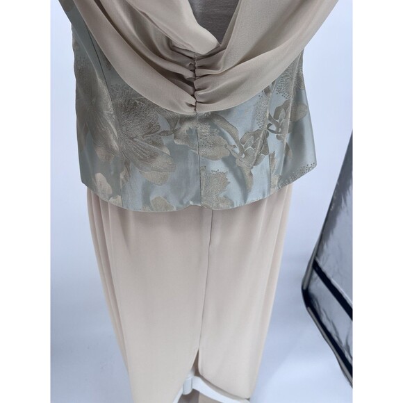 Vintage J. Ribkoff Couture Formal 2 Piece Maxi Skirt Top Set Size 12 Champagne - Picture 6 of 16